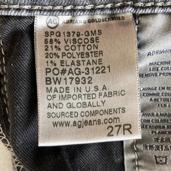 AG Adriano Goldschmied Farrah High-Rise Skinny Ankle Jean Gray/Grey - Picture 10 of 11